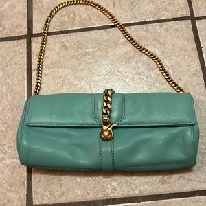 OG Baby Blue Vintage Juicy Leather Baguette Bag